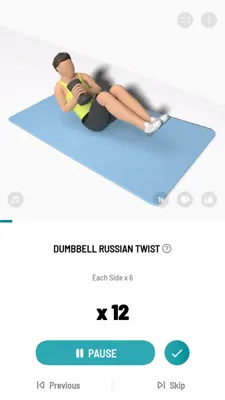 Dumbbell Workout at Home android App screenshot 5